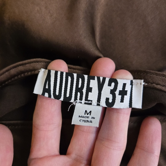 Audrey 3+1 Espresso Brown Maxi Spaghetti Strap Slip Dress Cowl Neck Thigh Slit - Picture 2 of 16